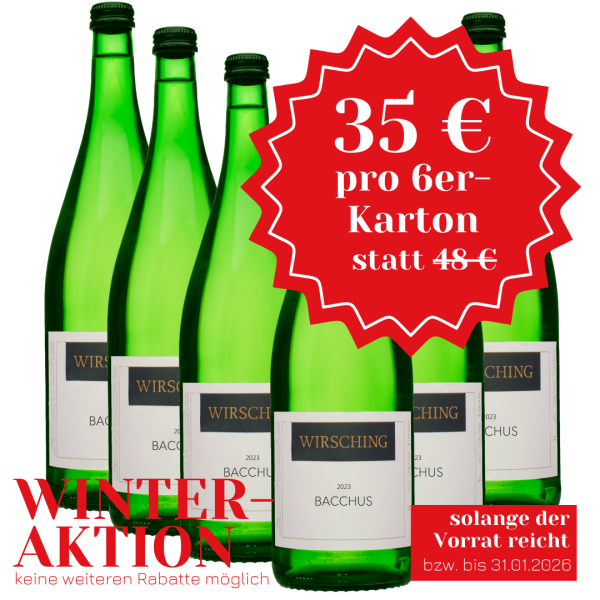 6er-Paket: 2023 Bacchus LITERFLASCHE (gültig bis 31.1.26)